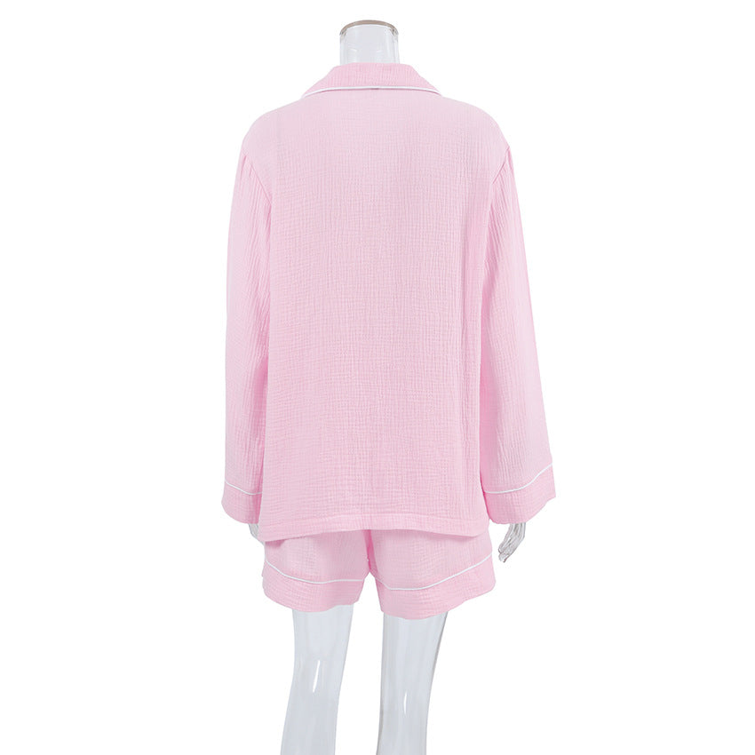 Muslin Cotton Pajama Set | Shirt & Shorts | Niviski